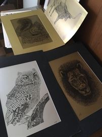 Wildlife prints from family artist Kelly Carter.