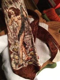 hand painted silk tie