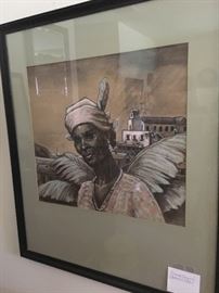 Pastel drawing of a Virgin island maid by the Artist Claire Henderson. Wow!