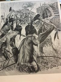 Paul Calle Indians fighting Settlers