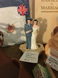 seviceman and bride cake topper (heart)