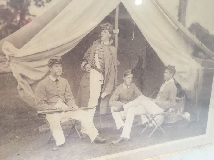 Authentic photo of Colonel H.J. Slocum with classmates at West Point.