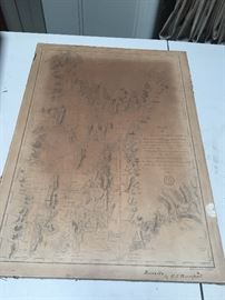 Very Rare Revolutionary War era, dated 1780, French made map of Narragansett, Rhode Island and the south county area, excellent condition. 