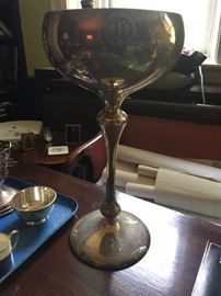 One of a kind Solid Sterling Silver trophy won by Colonel H.J. Slocum for Hunting Pair during Panama Expo. Simply Amazing!!! A must see!!!