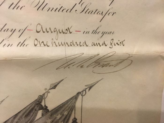 President Grant signature