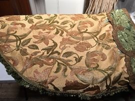 Amazing original textiles and draperies from the original part of the mansion. Truly stunning pieces!!!
