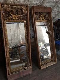 Two 19th Century mirrors original to the mansion, stunning gilded pair!!!