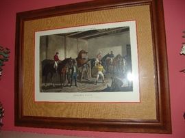 Framed horse print