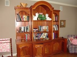 Large bookcase breakfront, custom made by Memphian furniture maker,  Allen Hughes