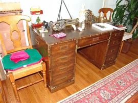 Nice mahogany desk with oriental flair
