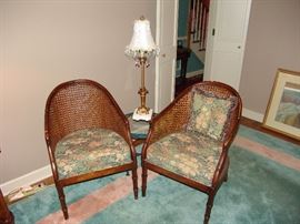 Pair of Wicker side chairs