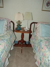 Antique cherry candlestick table