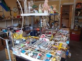 jewelry beads by the box, birdcage stand, easter decorations