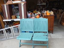 stadium seats, dresser, alum ladder