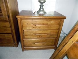 La Jolla Oak Contemporary small nightstand/chest
