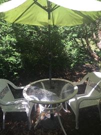 Wicker furnituer set with umbrella, $125