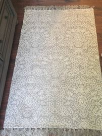 Cotton flat weave rug, $35