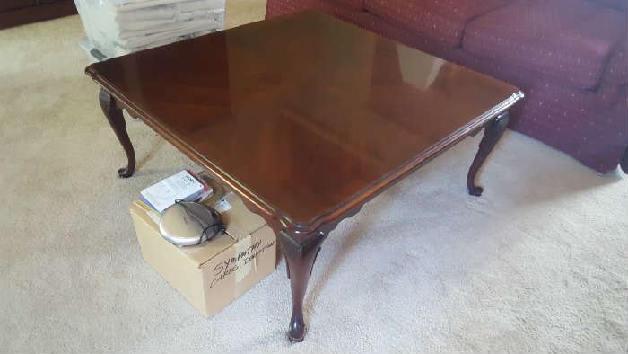 Square wood cocktail table - $75