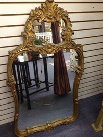 Large Antique Gold Victorian Mirror 