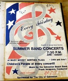 Galveston Memorabilia Summer Band Concerts