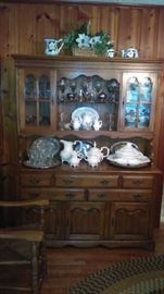china cabinet has beautiful dishes in it. the cabinet is only $420 and you will have to come see the price of the dishes and other items
