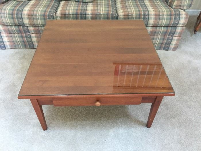 Brown Street Furniture square coffee table