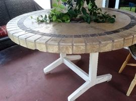 Beautiful ( and heavy!) tile-topped table