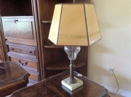 Antique oil lamp (converted to electric)