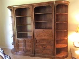 Swiss-made bookcase with drop-down desk