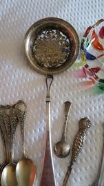 antique sugar sifter spoon - repaired but still wonderful