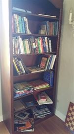 great selection of books...nice tall bookcase for sale too!