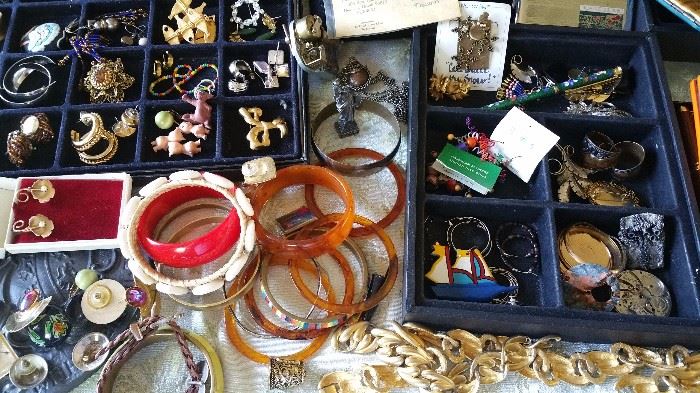 bracelets, earrings, necklaces