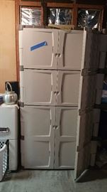 THREE Rubbermaid storage cabinets - great condition
