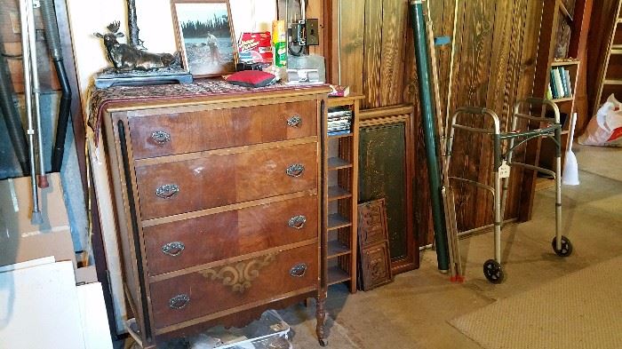 1920's 4 drawer chest and misc