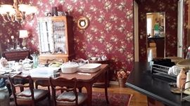Dining room table and china cabinet