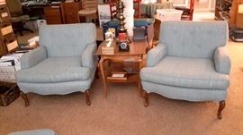 MCM/vintage baby blue chairs