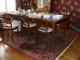 Dining room table and china cabinet