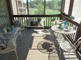 Wrought iron patio furniture table/chairs/loveseat and more