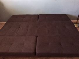 Dark Grey Adjustable Couch, open to 62"x70"