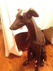 Whippet statue