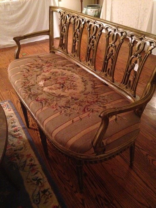 Antique settee (seat - as is)