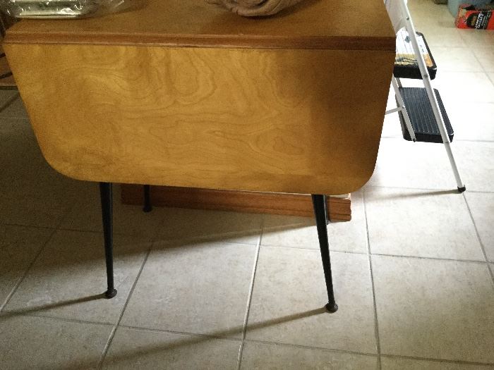 Mid century drop leaf wooden table