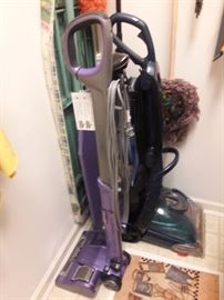 Shark Vacuum and carpet shampooer in back