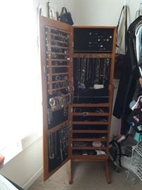 5 ft standing mirrored jewelry box