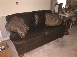 Leather Love Seat