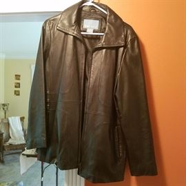 Leather coat (Nine West, sz. XL)








