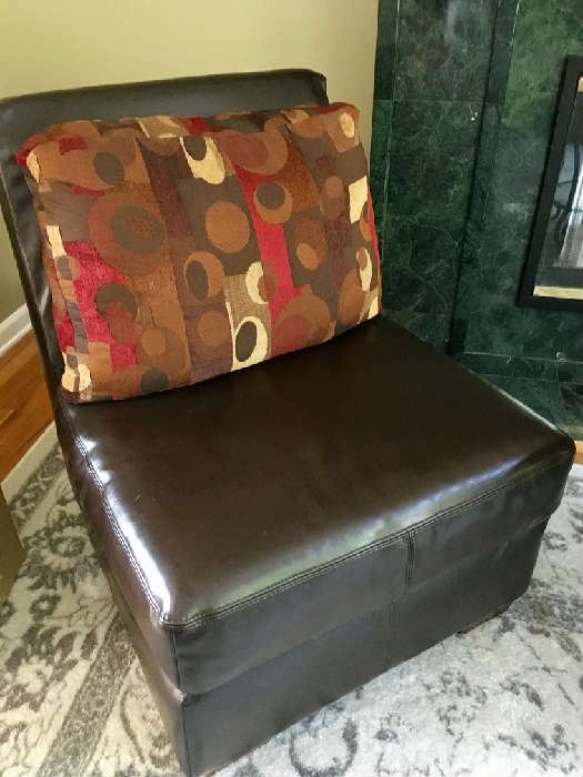 Armless Leather Couch