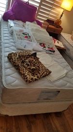 one of 2 twin beds, pristine condition
