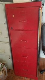 red file cabinet, jazz up those old papers!
