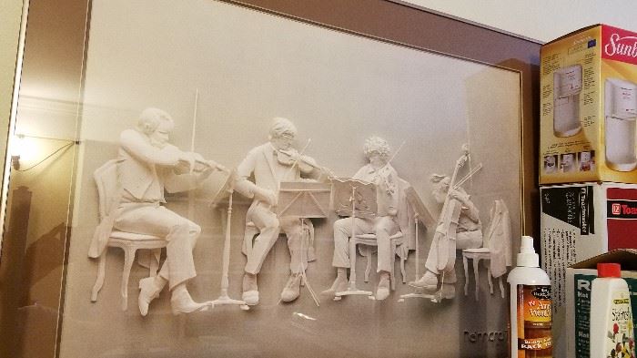 print looks SO 3-D! Classical Quartet of Musicians